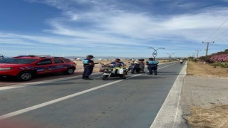 Güzelçamlıda motosiklet denetimi