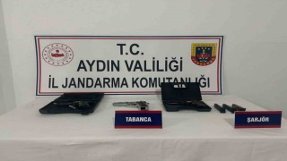 Güzelçamlıda üç adet tabanca ele geçirildi