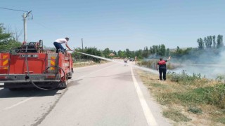 Hisarcıkta arazi yangını