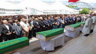 İliçteki madende toprak altından çıkarılan 5 işçi son yolculuklarına uğurlandı