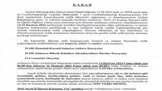 Kamyon, çekici ve tanker cinsi araçlara 1 günlük yasak