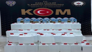 Karsta kaçak alkol ele geçirildi