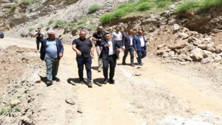 Kaymakam Özçelik yapımı devam eden hizmetleri inceledi