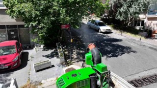 Keçiörende ilaçlama seferberliği