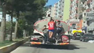 Kızıltepede çocukların tehlikeli yolculuğu