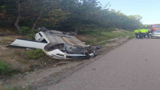 Kontrolden çıkan otomobil takla attı: 3 yaralı