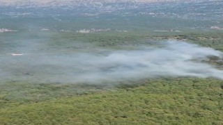 Köprülü Kanyon Milli Parkında yangına müdahale ediliyor