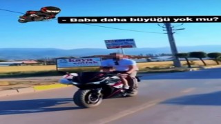 Küçük çocuklara motosiklet kullandırıp sosyal medyada paylaştılar