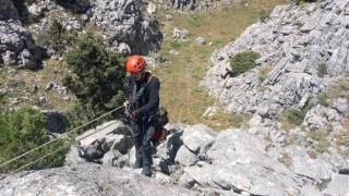 Mahsur kalan küçükbaş hayvanlar kurtarıldı