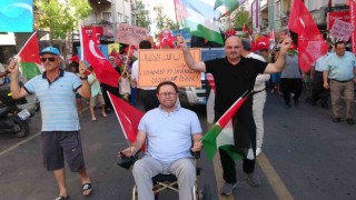 Mersinde Filistine destek, İsraile tepki yürüyüşü