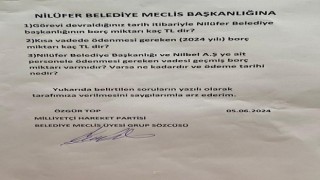 MHPden Nilüfer Belediyesine 3 soruluk önerge