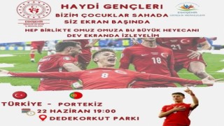 Milli maçın izlenmesi için parkta dev ekran kurulacak