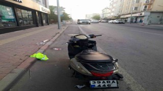 Motosikletten düşen sürücü yaralandı