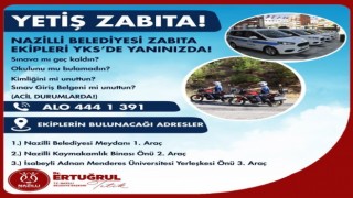 Nazilli Belediyesi zabıta ekipleri YKSde öğrencilerin yanında
