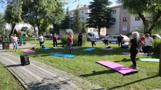 Odunpazarında parklarda sabah sporu başlıyor