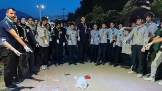 Osmaniyede izciler çevre temizliği yaptı