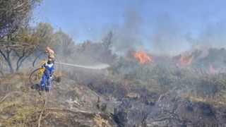 Osmaniyede Kastabala Kuş Cennetinde çıkan yangın söndürüldü