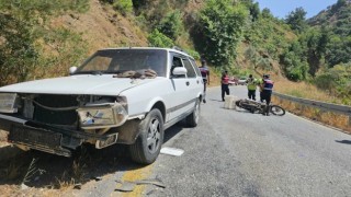 Otomobil ile motosiklet çarpıştı: 1 ağır yaralı