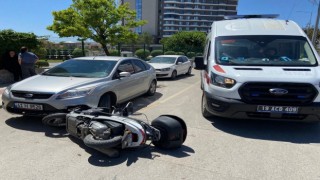 Otomobil ile motosiklet çarpıştı: 1 yaralı