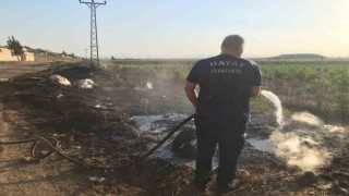 Reyhanlıda çıkan çöp yangını söndürüldü
