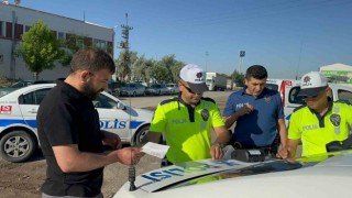 Sahte plaka ile yakalanıp 48 bin lira ceza yiyen sürücü gözaltına alındı