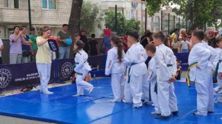 Sakarya İlkokulunda sporcu öğrenciler şov yaptılar