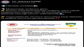 Sakaryanın sahil kesimleri için Valilikten fırtına uyarısı