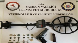 Samsunda 17 adet sikke ve 5 adet tarihi eser ele geçirildi