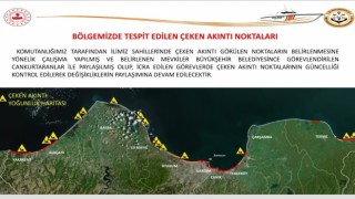 Samsunda denizde tespit edilen çeken akıntı noktaları belirlendi