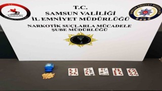 Samsunda uyuşturucu hapla yakalanan bir kişi gözaltına alındı