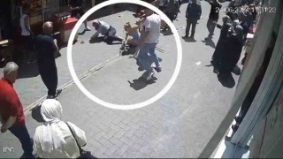 Samsunun en işlek caddesindeki kavga kamerada