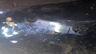 Şarampole uçan otomobil yandı: 4 ölü, 2 yaralı