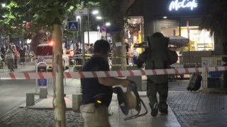 Şehir merkezindeki şüpheli valiz fünye ile patlatıldı