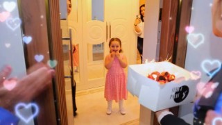 Şehit kızına sürpriz doğum günü