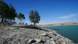 Serinlemek için girdiği gölette kayboldu