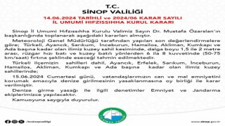 Sinopta 1 günlük deniz yasağı