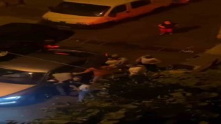 Şişlide sopalı yol verme kavgası kamerada