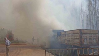 Sivasta korkutan yangın: 2 kamyon, 4 konteyner zarar gördü