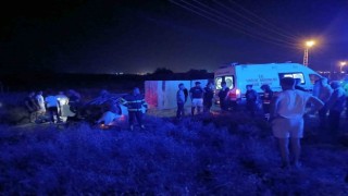 Takla atan otomobil ters döndü: 3 yaralı
