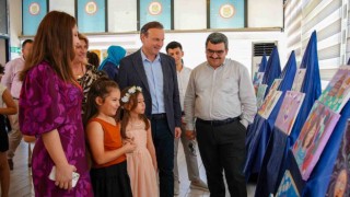 Tarsusta kursiyerler yaptıkları eserleri sergiledi