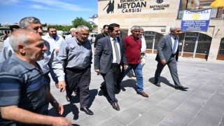 Taşkın, Eskimalatyada esnaflarla bir araya geldi