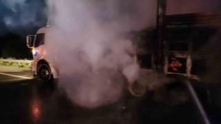 TEMde alev alan kamyon küle döndü