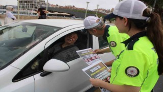 Trafik ekipleri bu kez öğrenciler için sahaya indi