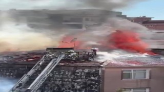 Tuzlada çatıların alev alev yandığı anlar kamerada