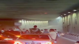 Ümraniyede asker eğlencesi için tüneli kapattılar