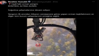 Uşakta tarım arazisinde ve ormanlık alanda etkili olan yangın kontrol altına alındı