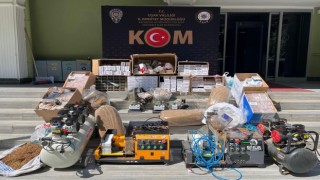 Uşakta yapılan operasyonlarda çok sayıda kaçak makaron ele geçirildi