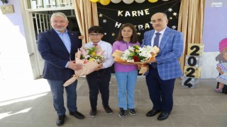 Vali Dağlı ve Başkan Aşgın öğrencilerin karne heyecanına ortak oldu