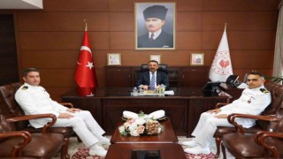 Vali Hacıbektaşoğlu, TCG Kilimli Gemisinin komutanlarını kabul etti
