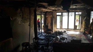 Villada korkutan yangın söndürüldü